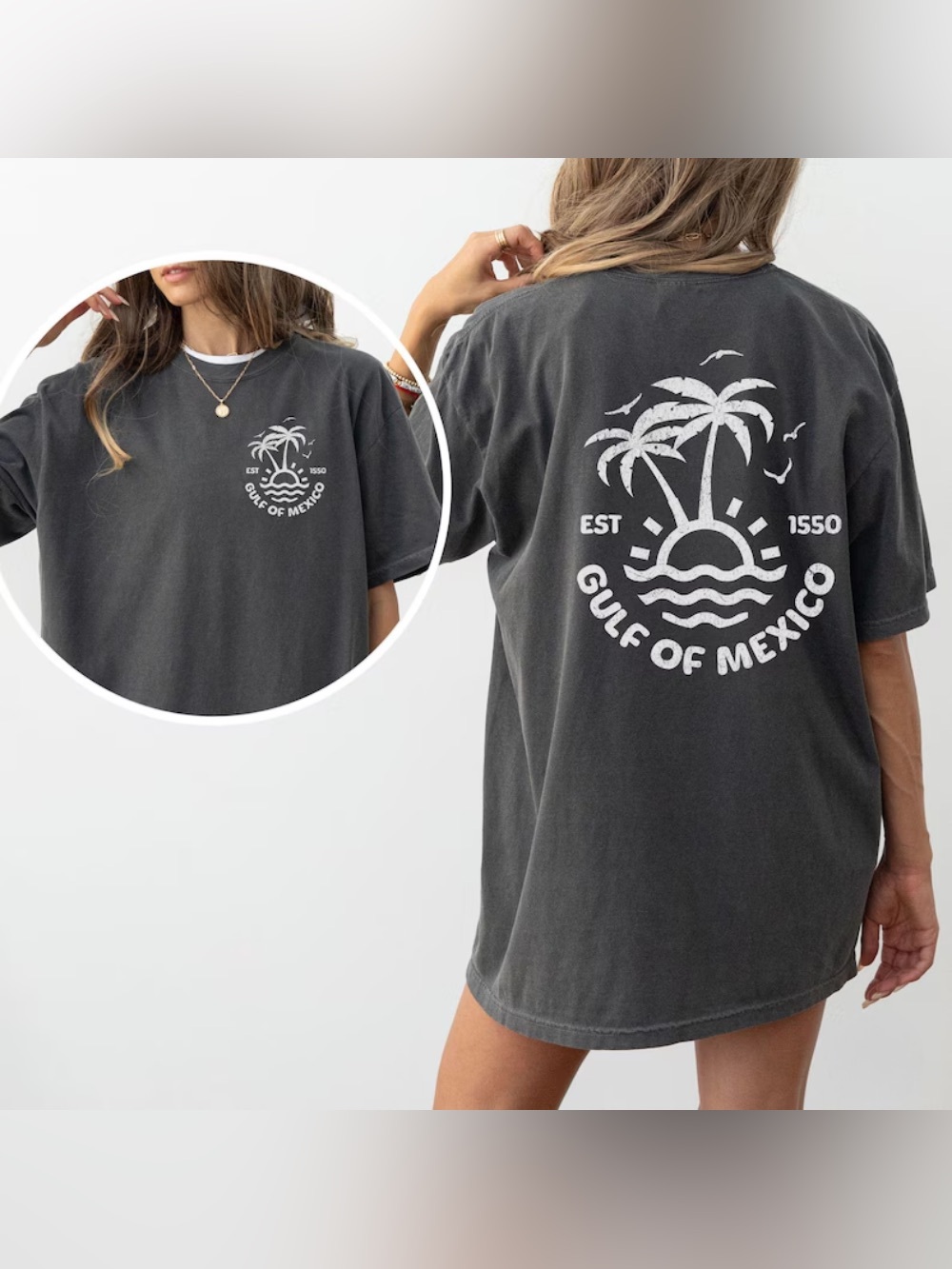 Gulf of Mexico Comfort Color Pepper Shirt, Beach Trip T-Shirt Girls Beach Tee